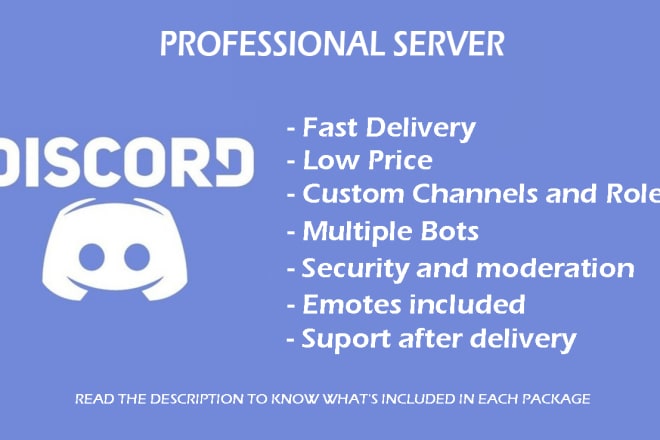 I will create custom discord server