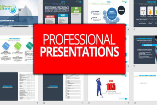 I will create different types of presentation