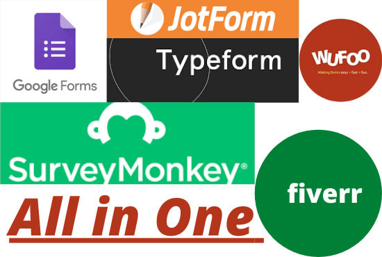 I will create forms full packed using google forms, jot, quiz, type, survey monkey