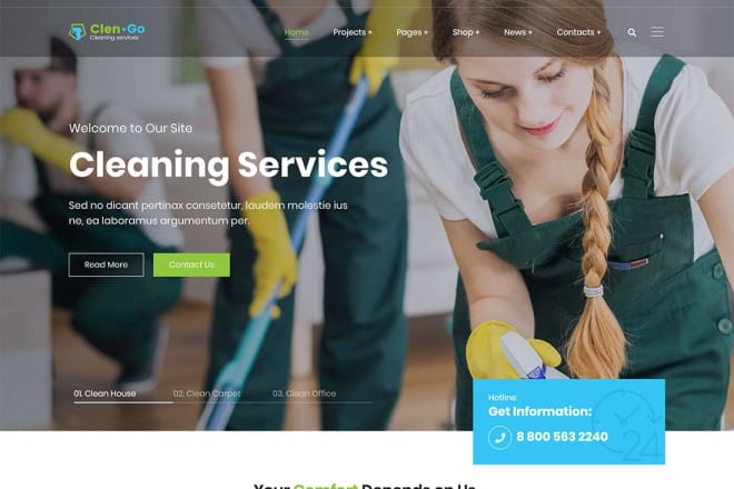 I will create house,office cleaning booking service wordpress website