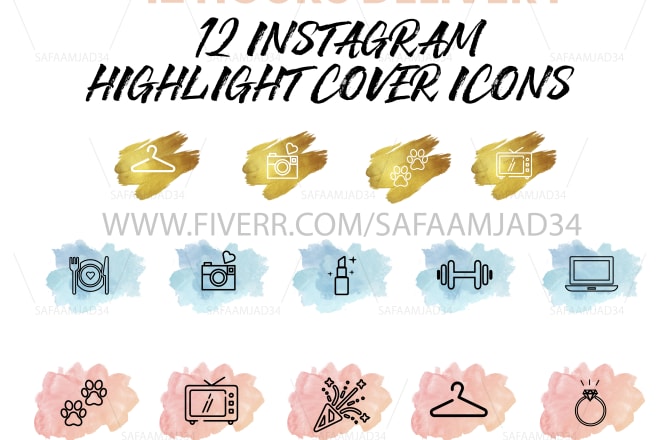 I will create instagram story highlight icons in 12 hours
