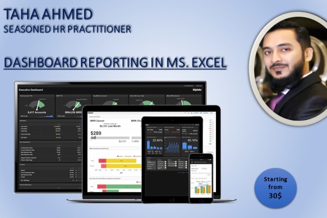 I will create interactive dashboard reporting in excel