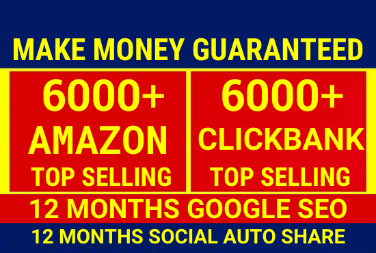 I will create money making amazon affiliate website and clickbank affiliate website