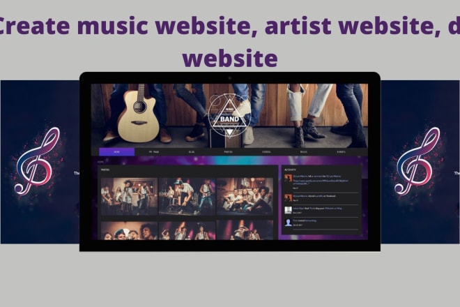 I will create music website, artist website, dj website for music artist, dj or band