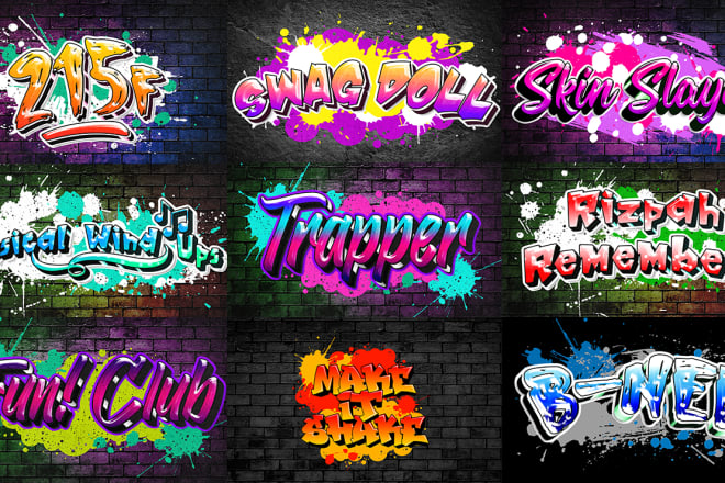 I will create original custom graffiti for your logo or products