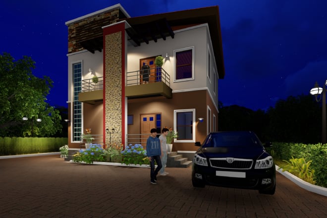 I will create photorealistic images of 3d building design
