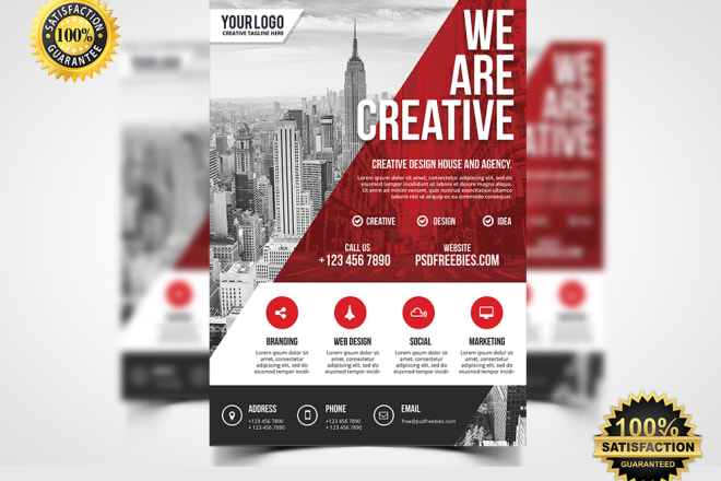 I will create professional business flyer design with in 4 hours