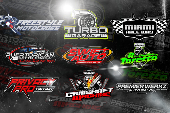 I will create professional racing and automotive logo design