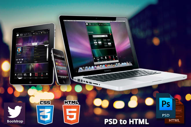 I will create psd to a responsive html 5 website