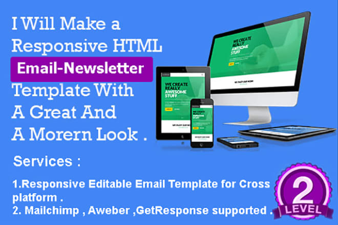 I will create responsive html email newsletter template