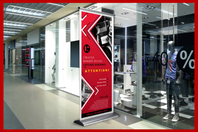 I will create roll up banner, pull up, banner ads design