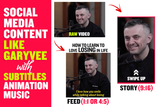 I will create social media content like garyvee