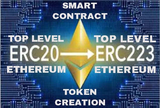 I will create top level erc20 token and smart contract on ethereum