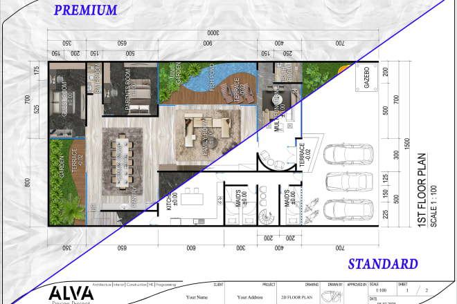 I will create your best maximized room function in 2d floor plan