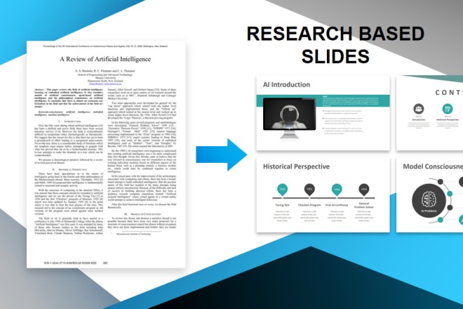 I will create your research powerpoint presentation slides