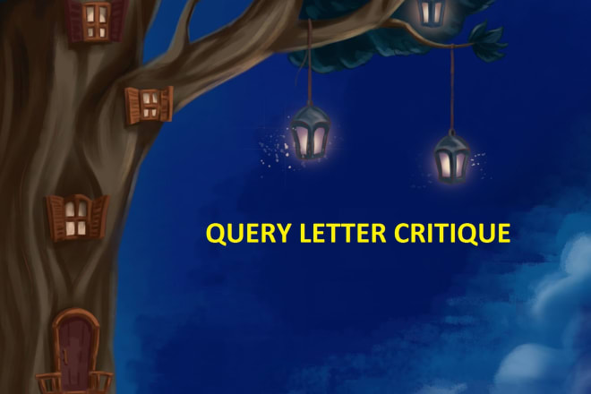 I will critique your query letter
