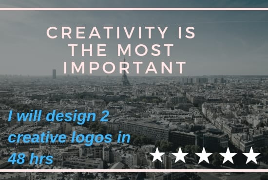 I will design 2 creative logo s in 48 hrs