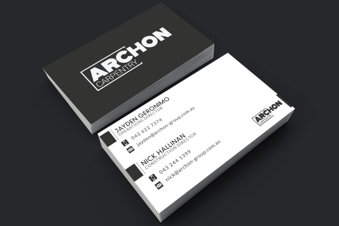 I will design 2 sided custom business cards