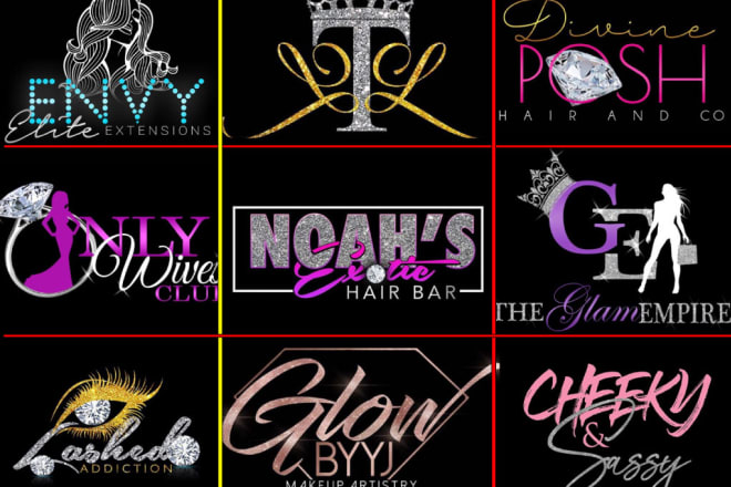 I will design 4 hair salon, hair extensions and boutique logo