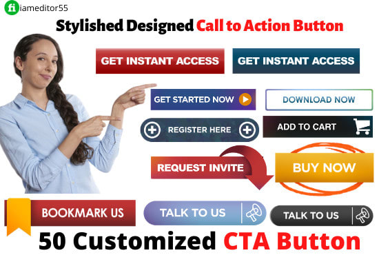 I will design 50 stunning cta web buttons for your website