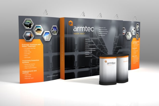 I will design a backdrop,tradeshow booth or retractable banner
