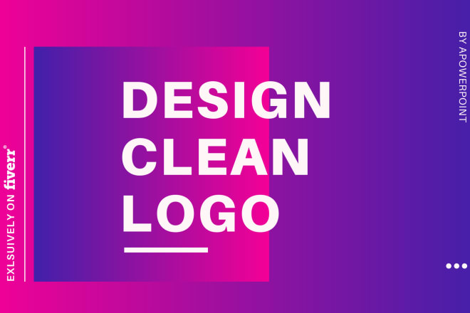 I will design a clean and modern logo