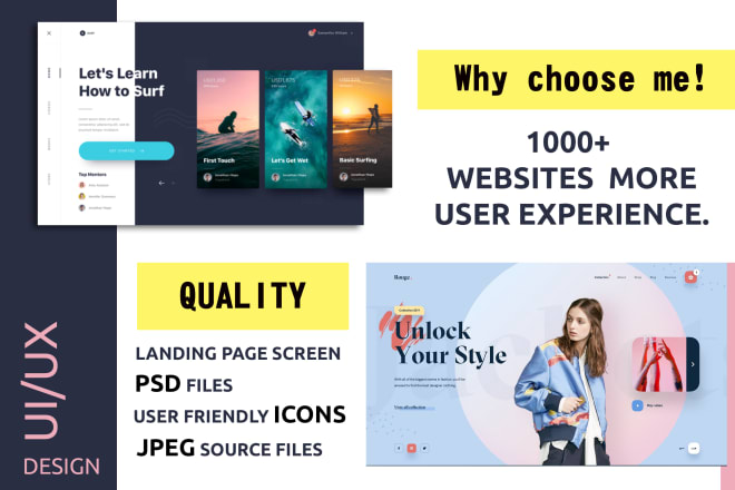 I will design a creative and unique website landing pages
