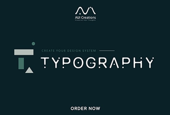 I will design a professional typography logo