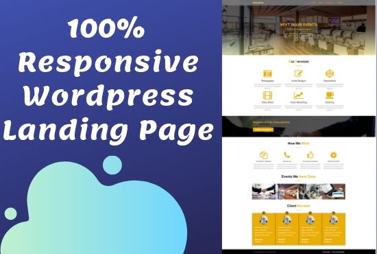 I will design a responsive landing page in 12 hours