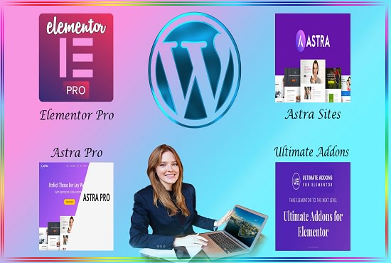 I will design a responsive website using astra and elementor pro