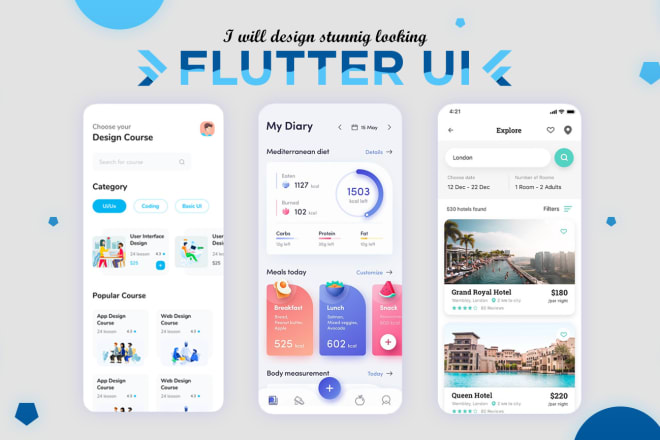 I will design a stunning UI in flutter