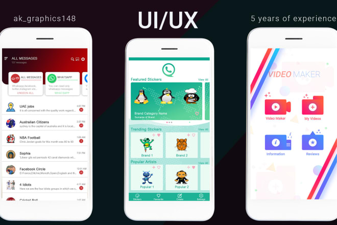 I will design a unique UI UX mobile interface