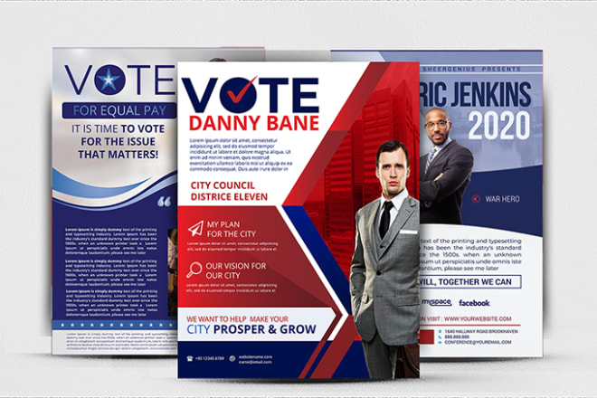 I will design a winning political campaign flyer, poster, or sign