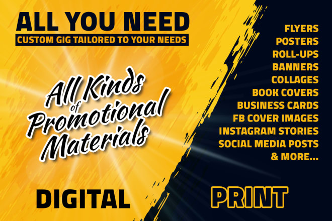 I will design all kinds of promo materials, both print and digital