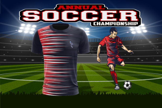I will design all over sublimation and sports apparel t shirt