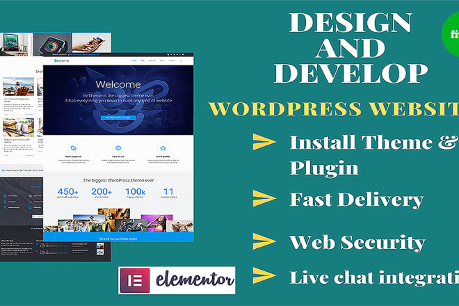 I will design and develop a modern responsive wordpress website