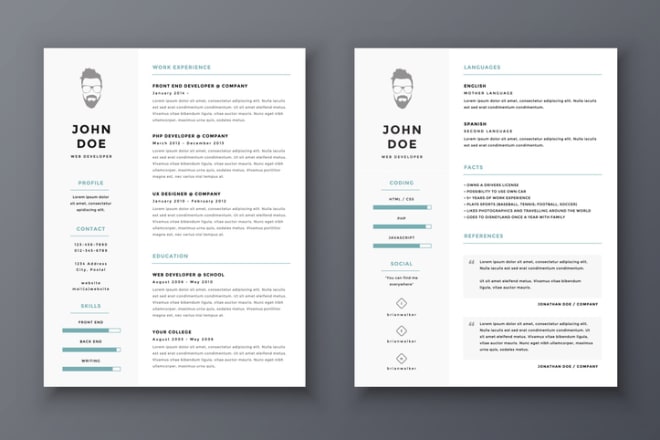 I will design and edit an eye catching, modern CV or resume
