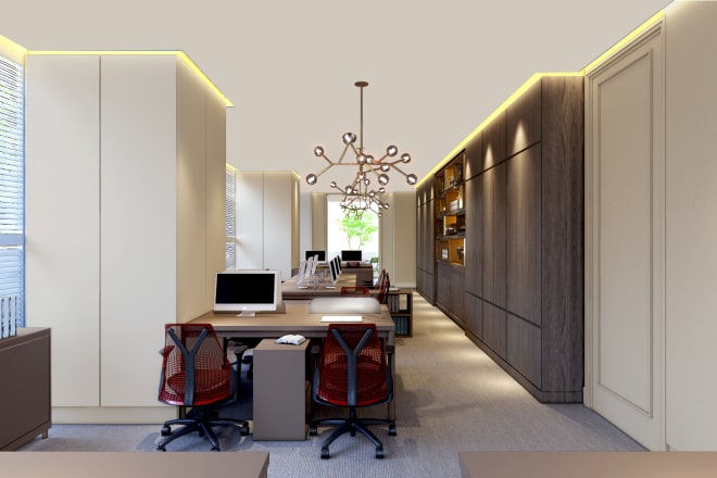 I will design and render 3d office interior and exsterior