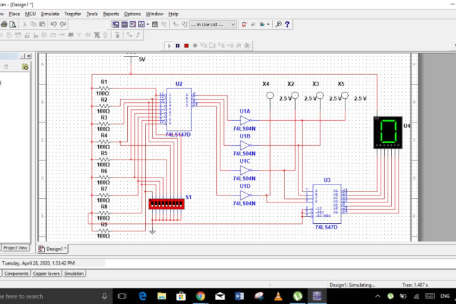 I will design and simulate digital logic circuits dld in multisim
