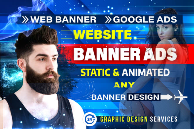I will design animated gif web banner, google banner ads for adwords