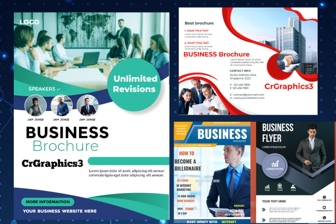 I will design attractive business ebook, booklet,brochure,job flyer,poster and leaflet