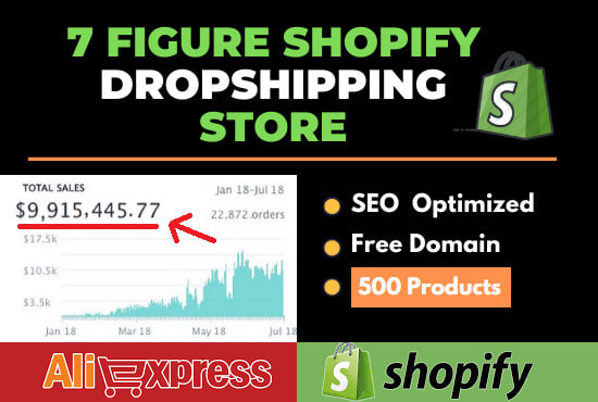 I will design automated aliexpress shopify dropshipping store