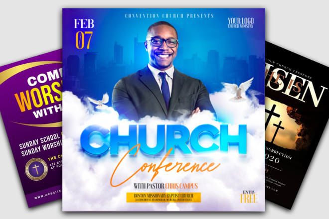 I will design awesome flyers for church events