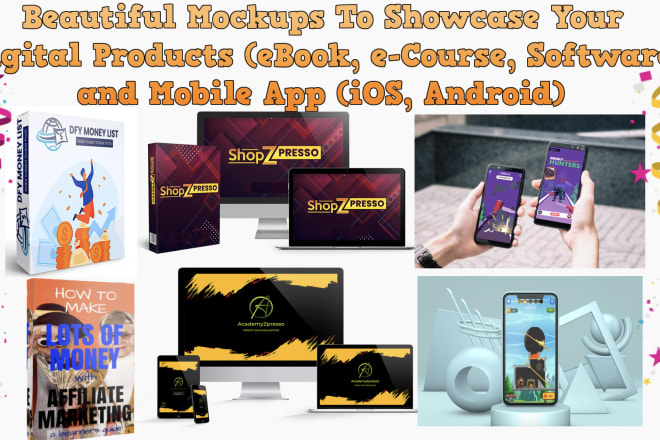 I will design awesome mockups for your digital products and mobile app