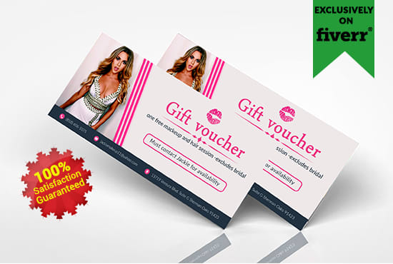 I will design beautiful gift voucher, coupon or gift certificate