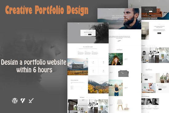 I will design creative portfolio resume company profile website