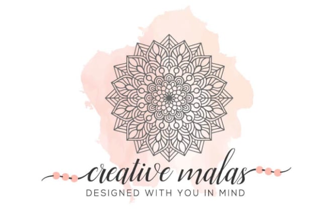 I will design custom mandala logo with watercolor