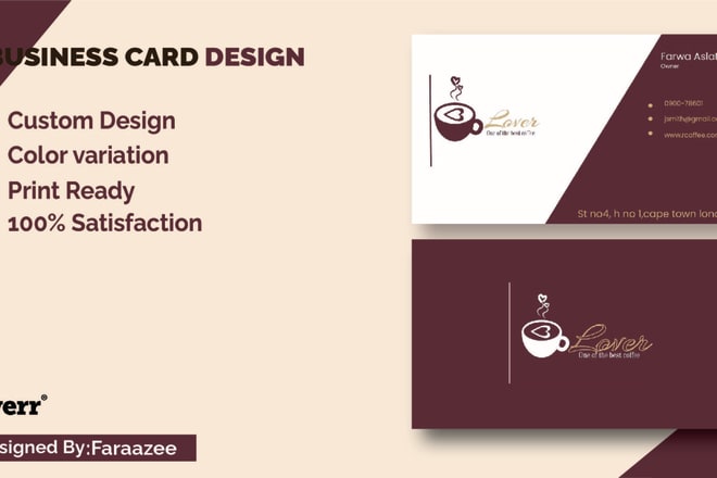 I will design custom modern business card and stationery