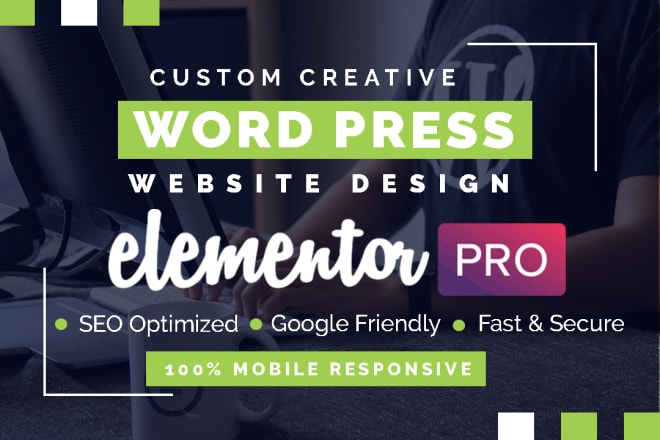 I will design custom wordpress website using elementor pro