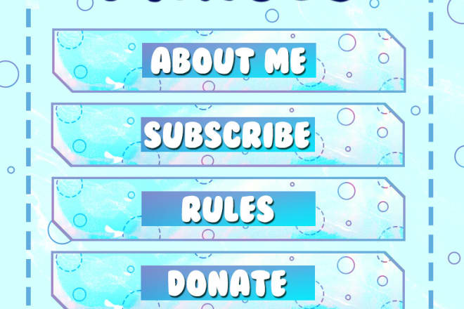 I will design cute twitch panels for you